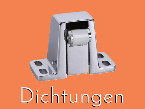 Türverschlüsse, Dichtungen, Befestigung für Glasscheiben