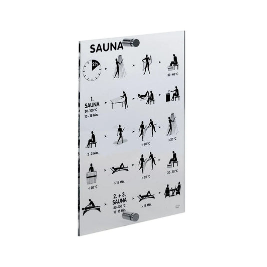 Baderegeltafel für Sauna & Dampfbad auf Acrylglas